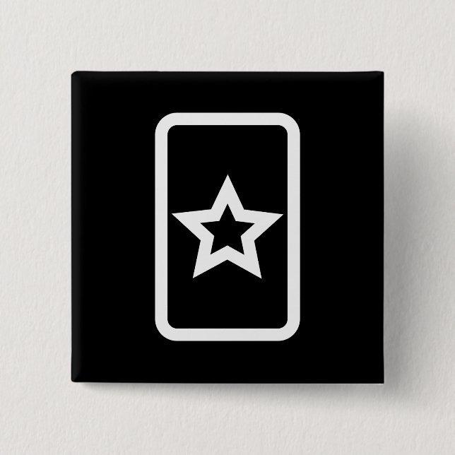 Zener Card | Hollow 5 Pointed Star Button (Front)