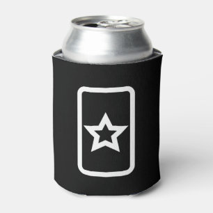 Zener Card Hollow 5 Pointed Star Can Cooler