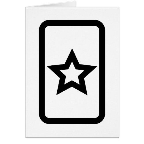 Zener Card  Hollow 5 Pointed Star Card