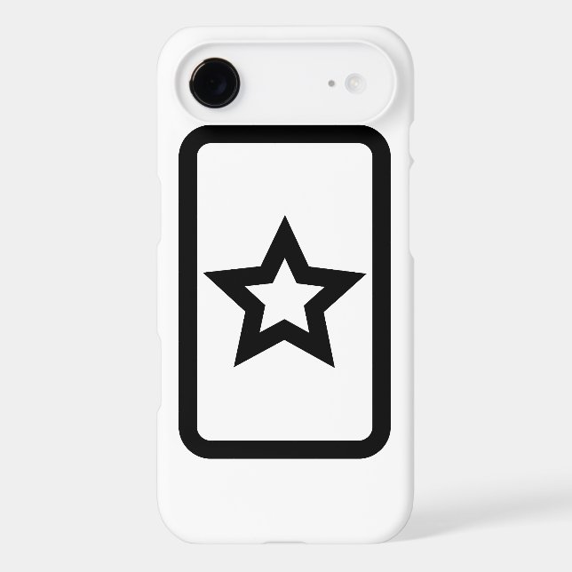 Zener Card | Hollow 5 Pointed Star Case-Mate iPhone Case (Back)