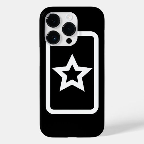 Zener Card  Hollow 5 Pointed Star Case_Mate iPhone 14 Pro Case