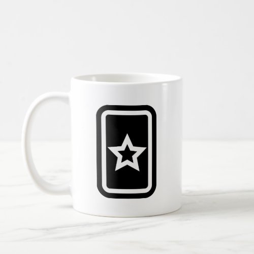 Zener Card  Hollow 5 Pointed Star Coffee Mug