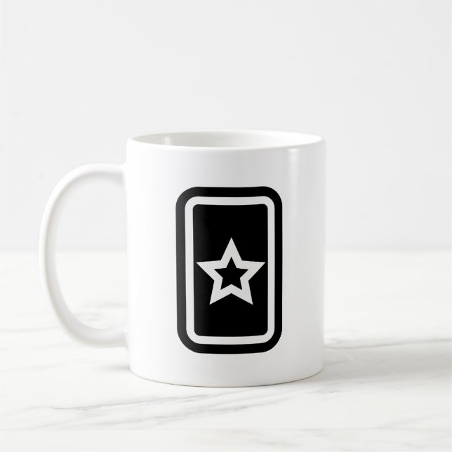 Zener Card | Hollow 5 Pointed Star Coffee Mug (Left)
