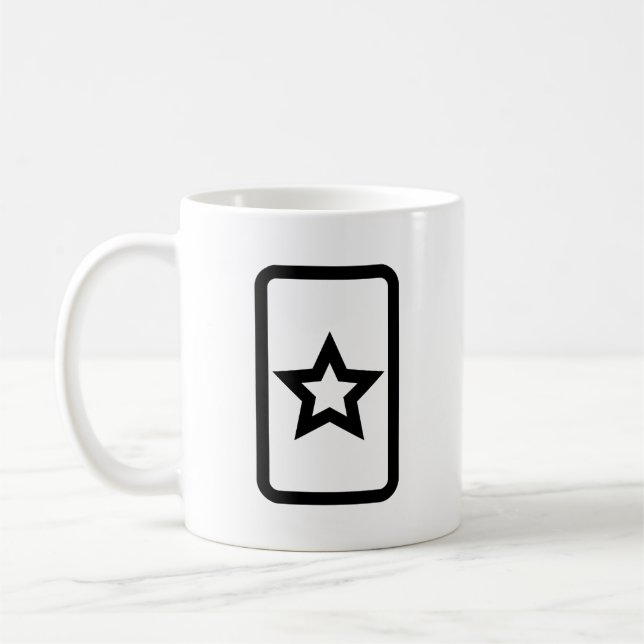 Zener Card | Hollow 5 Pointed Star Coffee Mug (Left)