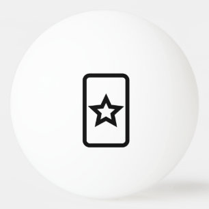 Zener Card Hollow 5 Pointed Star Ping Pong Ball