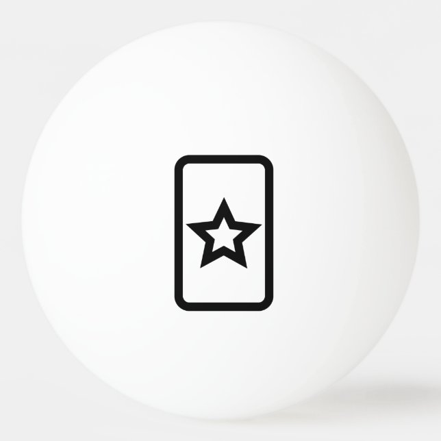 Zener Card | Hollow 5 Pointed Star Ping Pong Ball (Front)