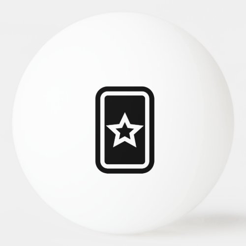 Zener Card  Hollow 5 Pointed Star Ping Pong Ball