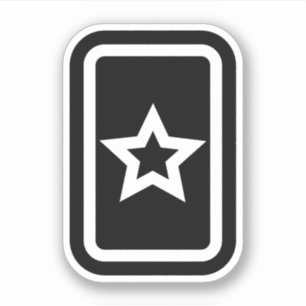 Zener Card Hollow 5 Pointed Star Sticker