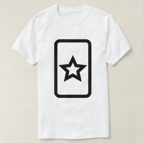 Zener Card  Hollow 5 Pointed Star T_Shirt