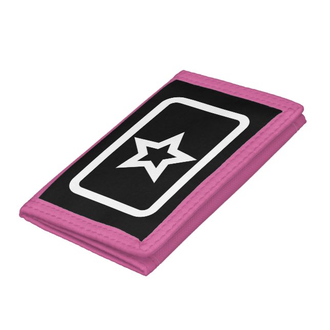 Zener Card | Hollow 5 Pointed Star Trifold Wallet (Bottom)
