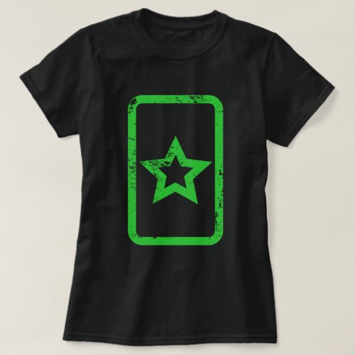 Zener Card  Hollow 5 Pointed Star Vintage T_Shirt