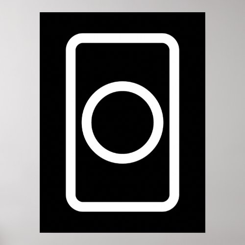 Zener Card  Hollow Circle Poster