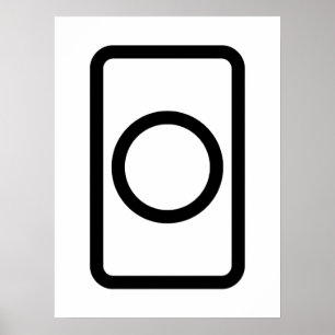 Zener Card Hollow Circle Poster