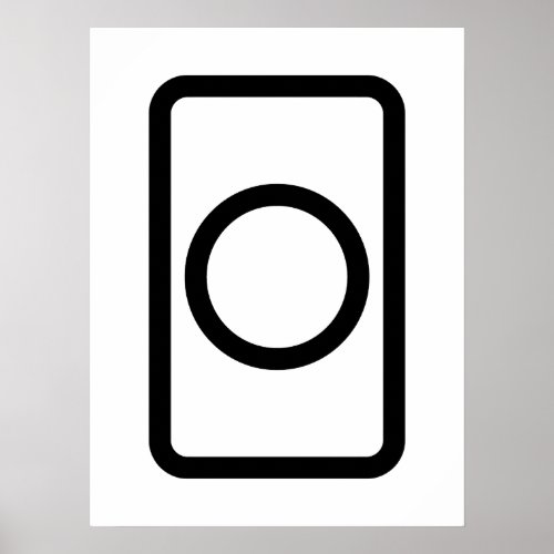 Zener Card  Hollow Circle Poster