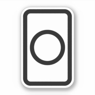 Zener Card Hollow Circle Sticker