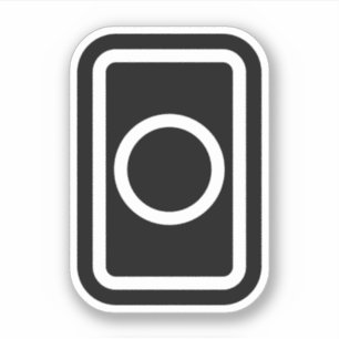 Zener Card Hollow Circle Sticker