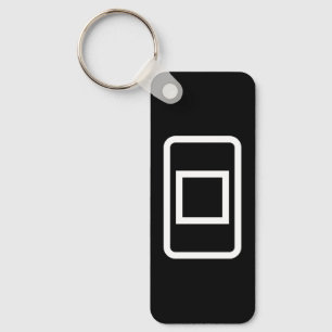 Zener Card   Hollow Square Keychain