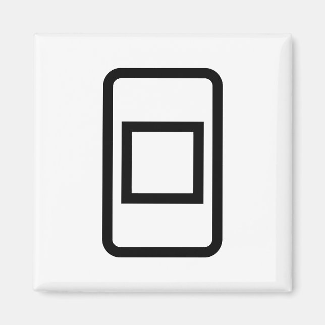 Zener Card | Hollow Square Magnet (Front)