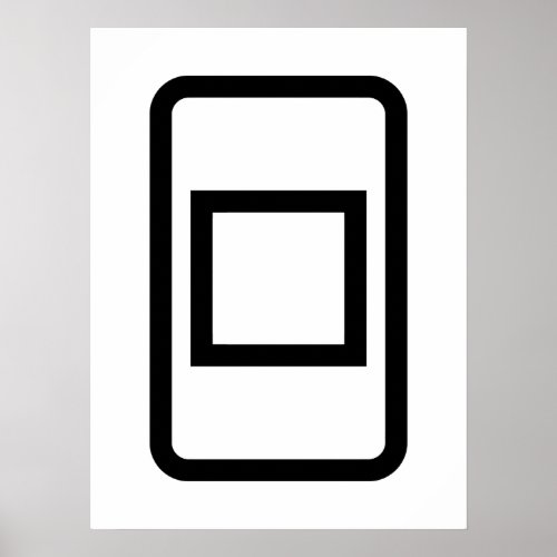 Zener Card  Hollow Square Poster