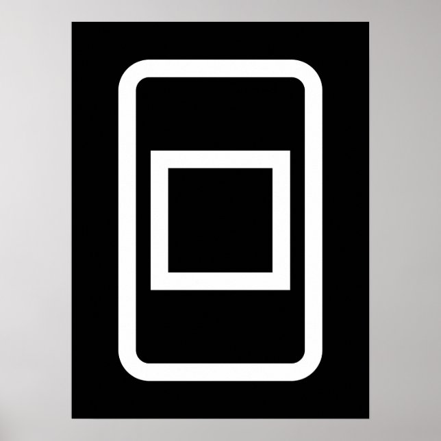 Zener Card | Hollow Square Poster (Front)