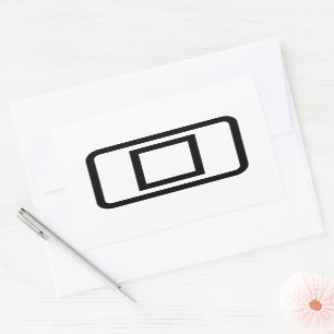 Zener Card Hollow Square Rectangular Sticker