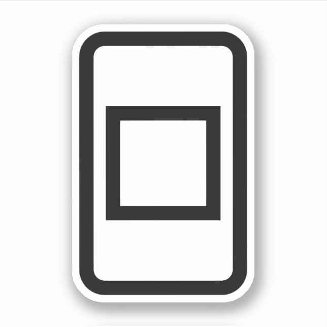 Zener Card | Hollow Square Sticker (Front)