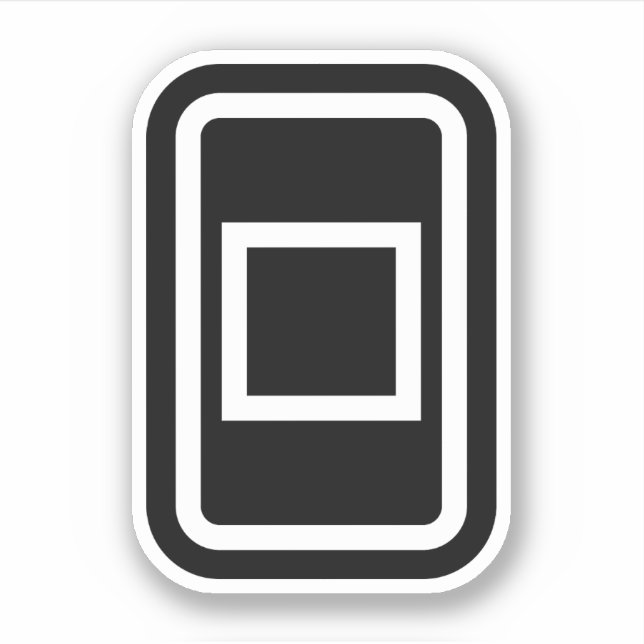 Zener Card | Hollow Square Sticker (Front)