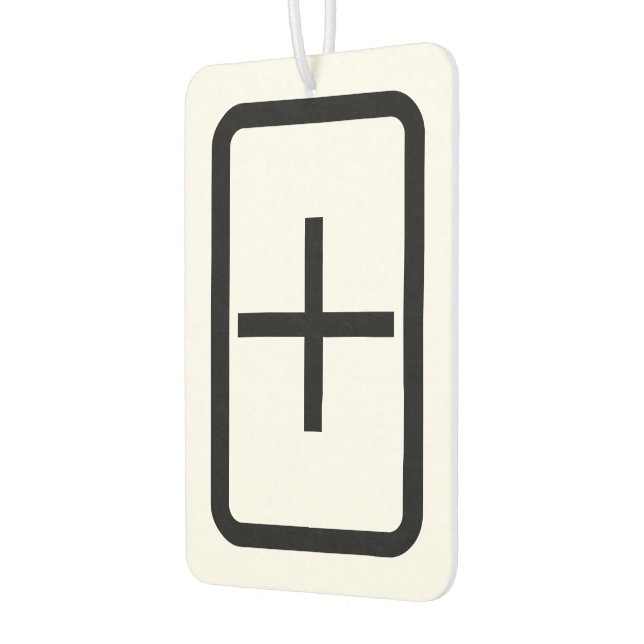 Zener Card | Plus Sign Air Freshener (Left)