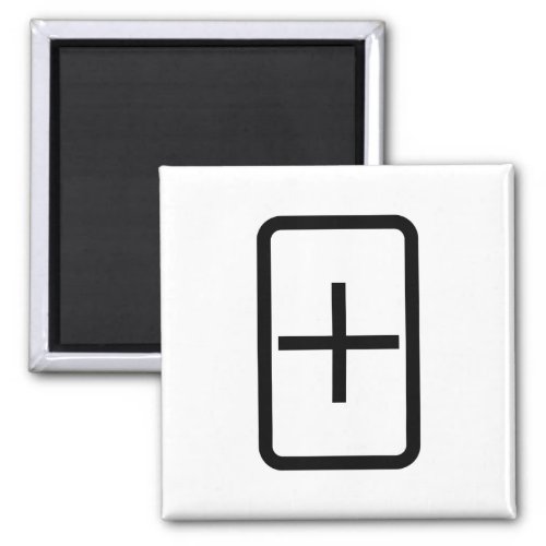 Zener Card  Plus Sign Magnet