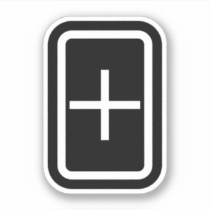 Zener Card Plus Sign Sticker