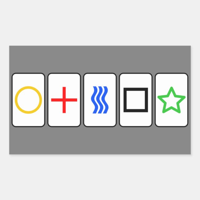 Zener Cards Sticker - Grey (Front)