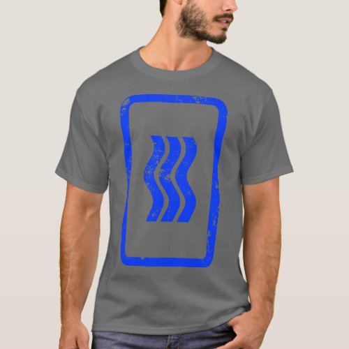Zener d 3 Vertical Wavy Lines Vintage T_Shirt