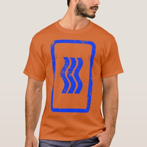 Zener d 3 Vertical Wavy Lines Vintage T_Shirt