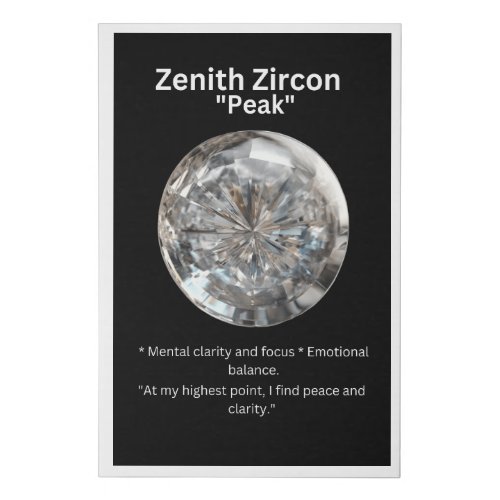 Zenith Zircon Peak Clarity Crystal Faux Canvas Print