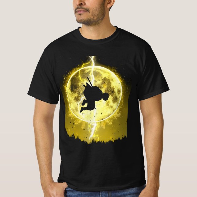 Zenitsu Agatsuma moon yellow T-Shirt (Front)