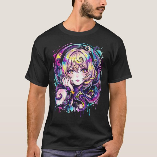 Zenless Zone Zero Yidhari Murphy Puffy Sleeves Bla T-Shirt (Front)