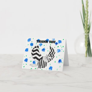 Zentangle Eagle Letterpress Thank You Card