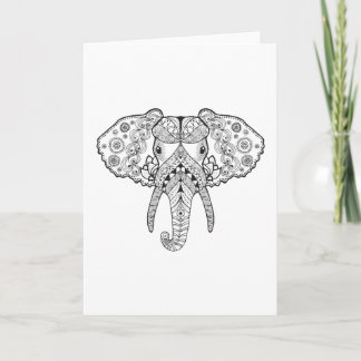 Zentangle Inspired Elephant Card