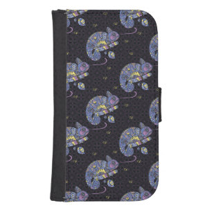 Zentangle Lizard Wallet Phone Case For Samsung Galaxy S4