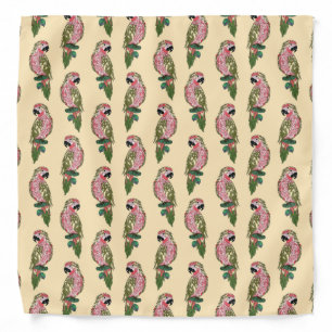 Zentangle Style Parrots Bandana