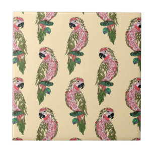 Zentangle Style Parrots Tile