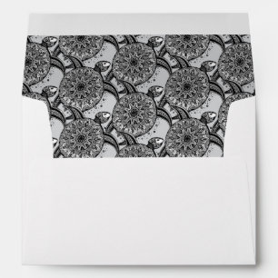 Zentangle Style Turtle Pattern Envelope
