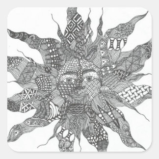 Zentangle Sun Sticker