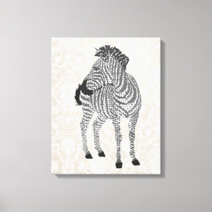 Zenya Black & White Art Canvas