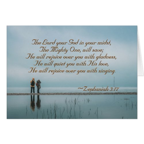 Zephaniah 3 He will rejoice over you card