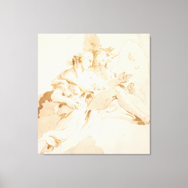 Zephyr and Flora Canvas Print (Front)