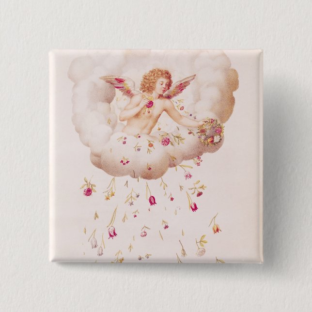 Zephyr from , 'La Guirlande de Julie', c.1642 Pinback Button (Front)