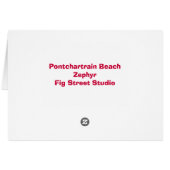 Zephyr Pontchartrain Beach Vintage Cards (Back Horizontal)