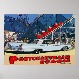 Zephyr Pontchartrain Beach Vintage Poster