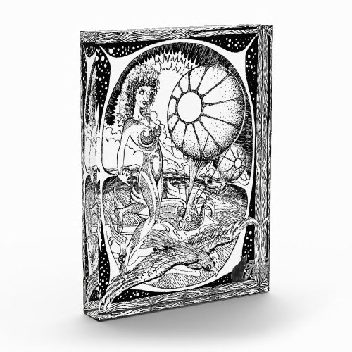 Zephyrelle Line Illustration Acrylic Block